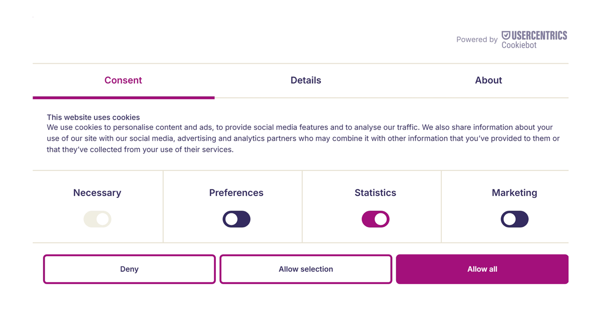 Screenshot of cookie bot consent image