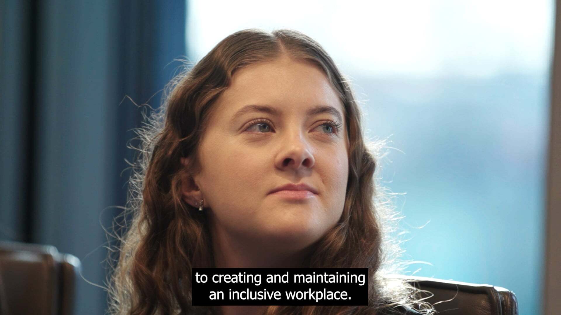 Woman looking away from the camera